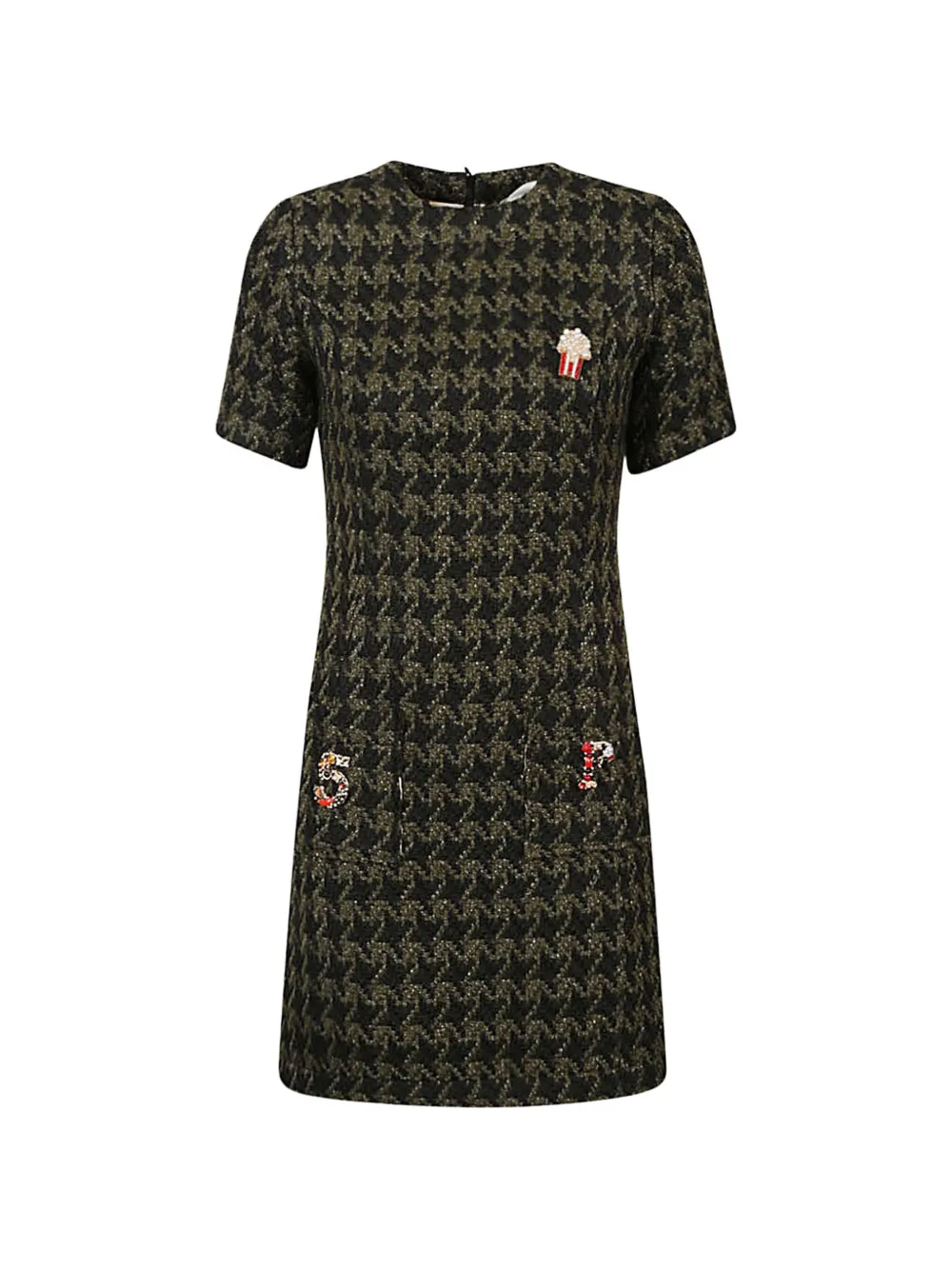 5 Progress houndstooth short dress - Verde