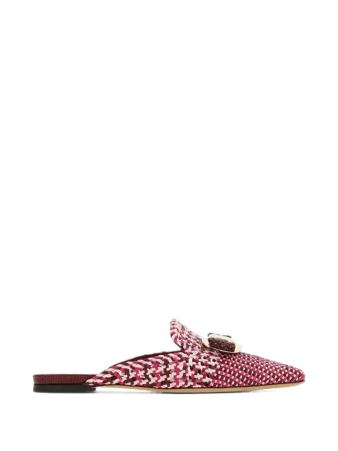 Ferragamo woven Vara bow mules