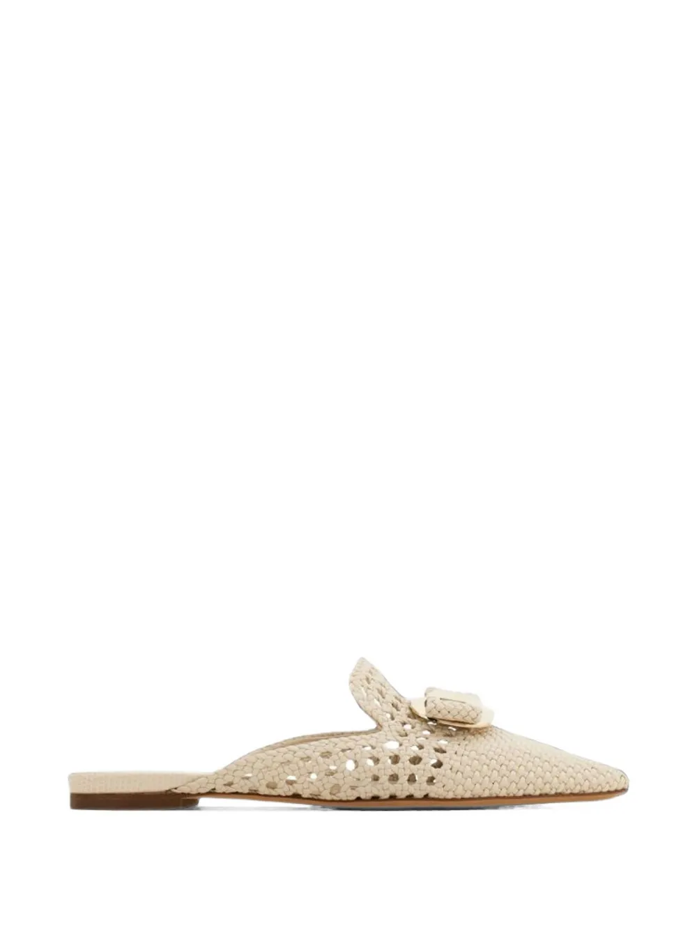 Ferragamo Trenchy Lazo woven leather mules - Toni neutri