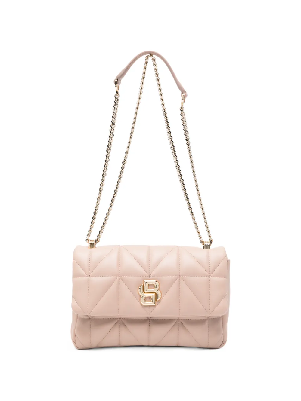 BOSS quilted logo-plaque cross body bag - Rosa