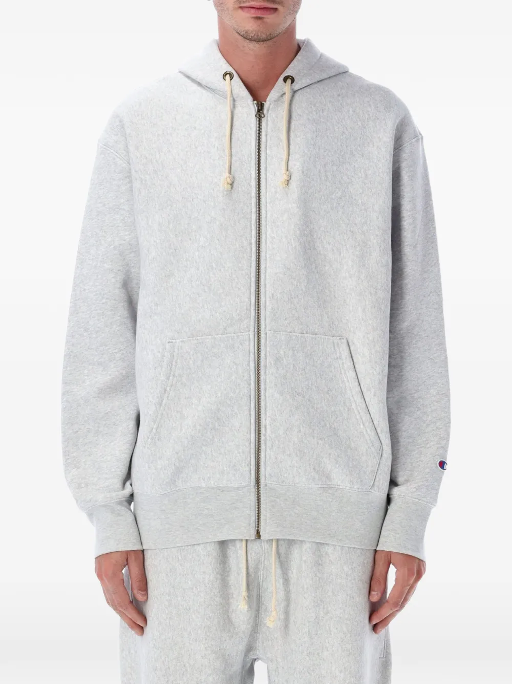 CHAMPION REVERSE WAVE zip-up hoodie - Grigio