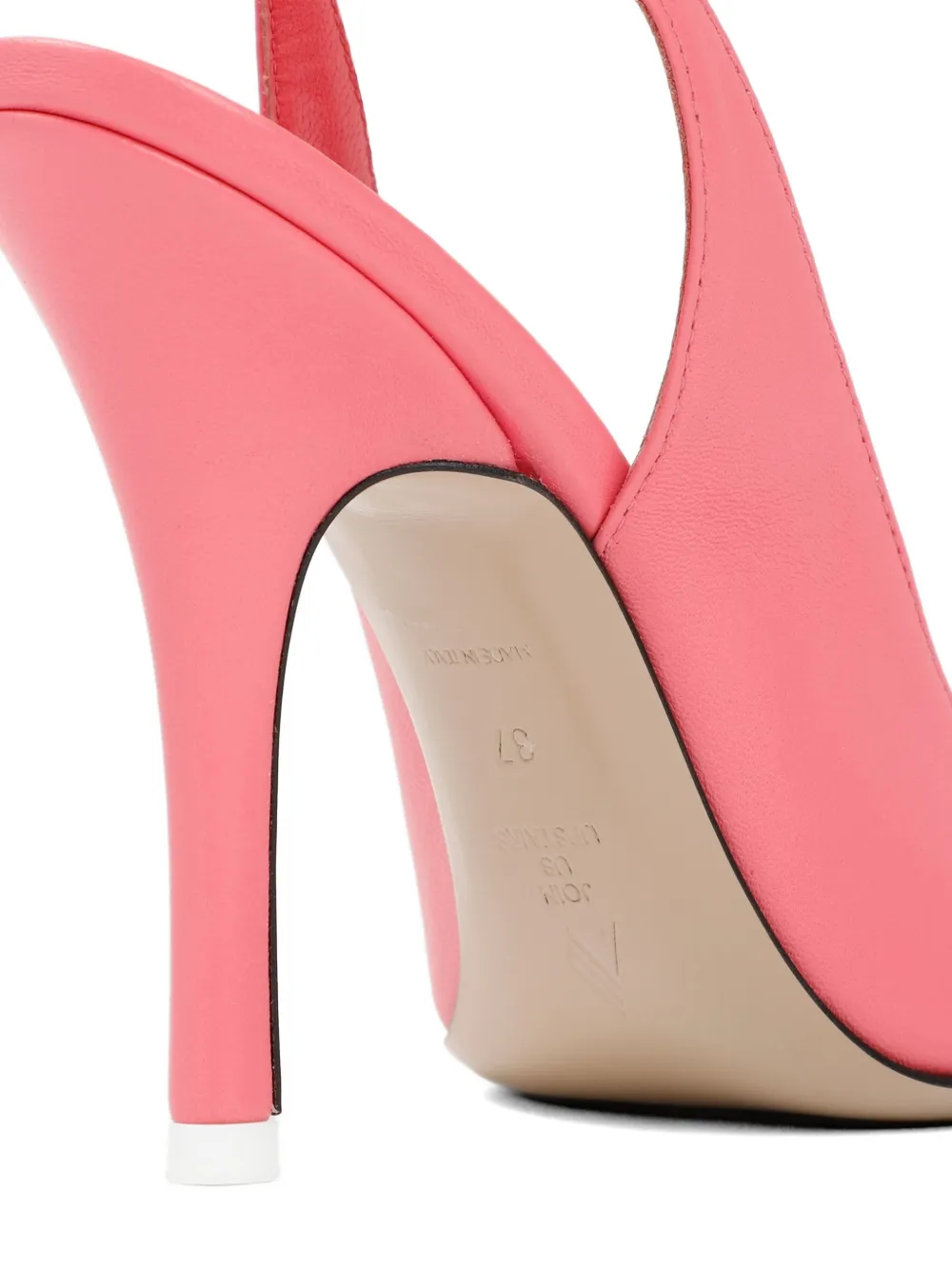 The Attico ankle tie leather pumps Roze