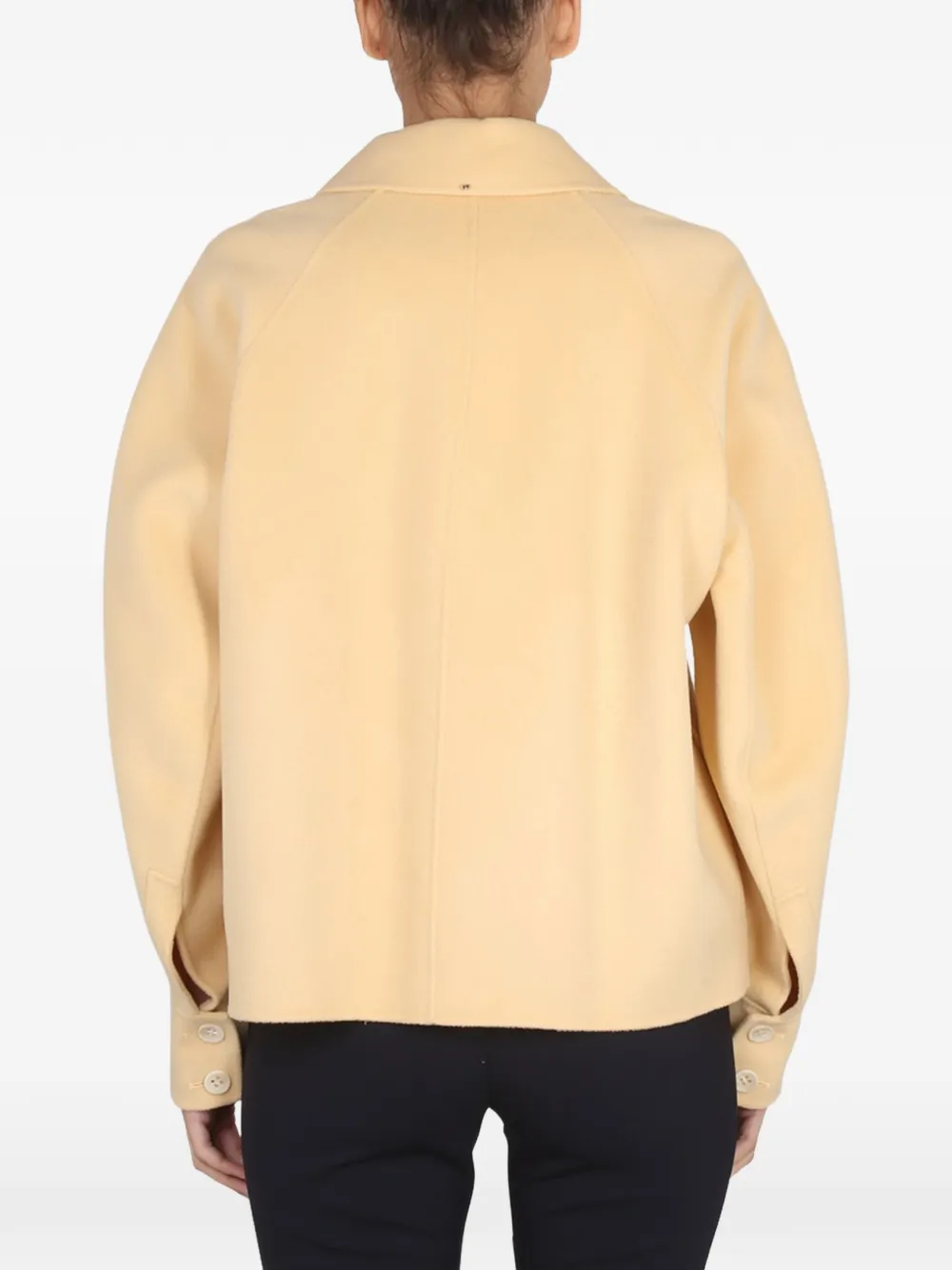 Max Mara Jas met enkele rij knopen Roze