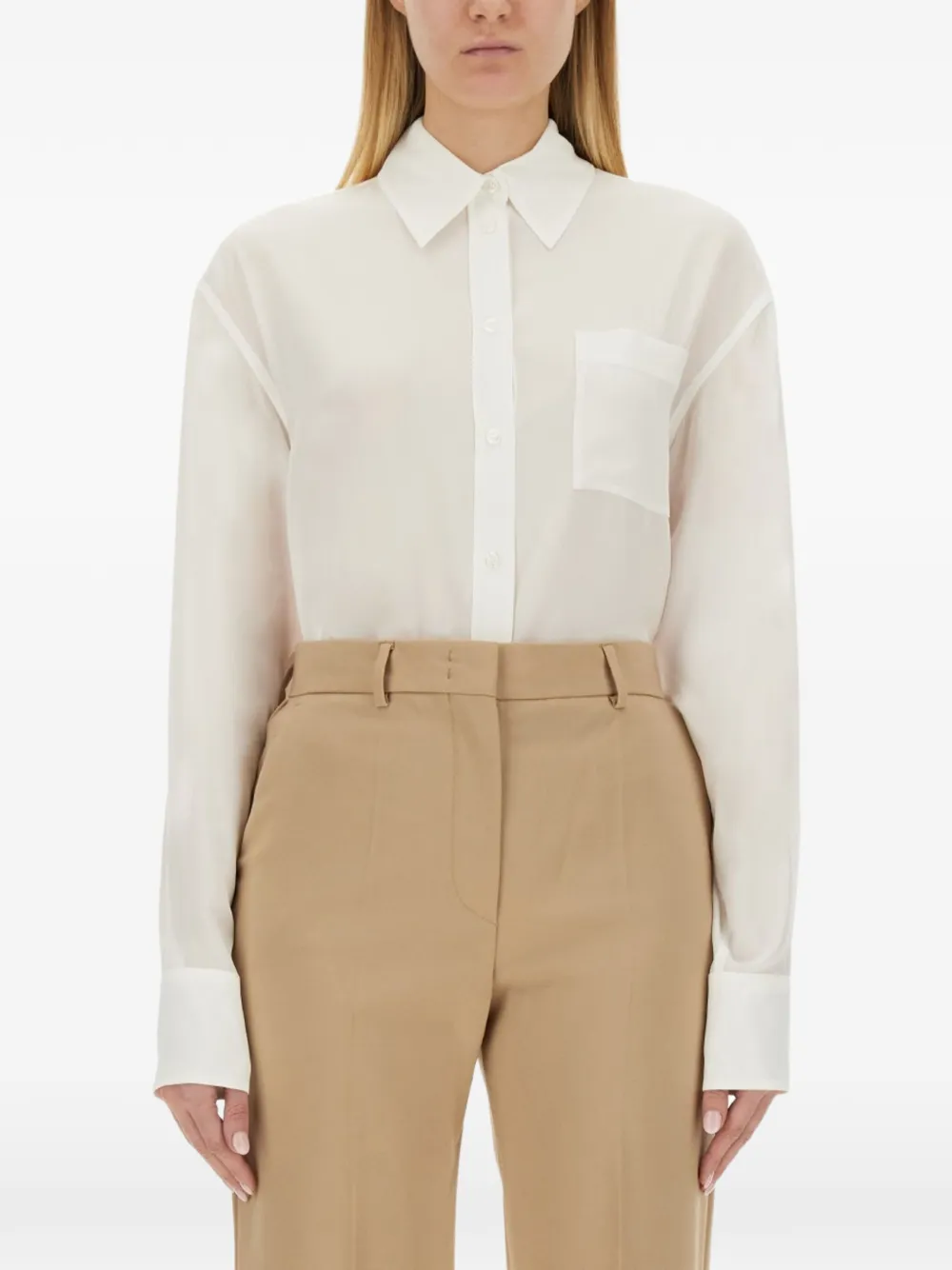 Sportmax chest pocket shirt - Toni neutri