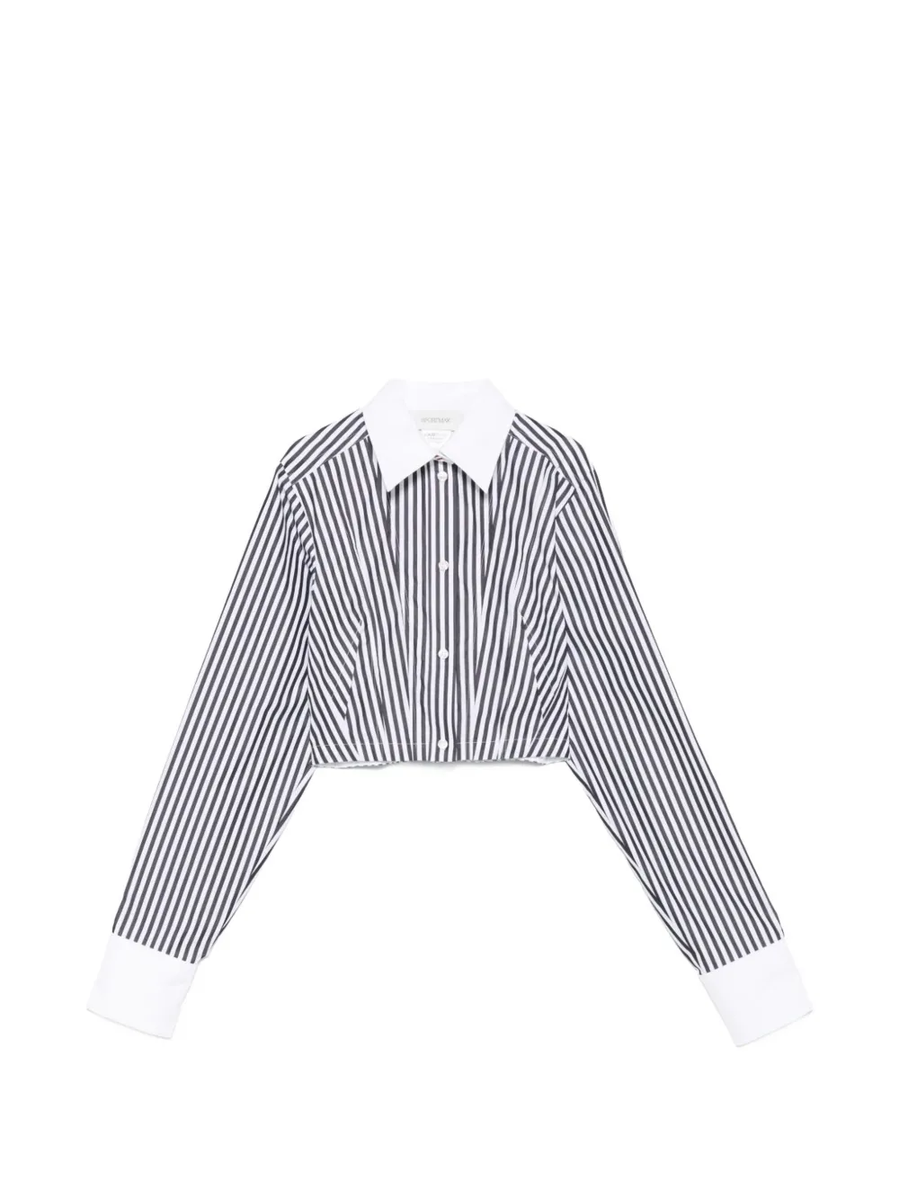 Sportmax striped cropped shirt - Nero