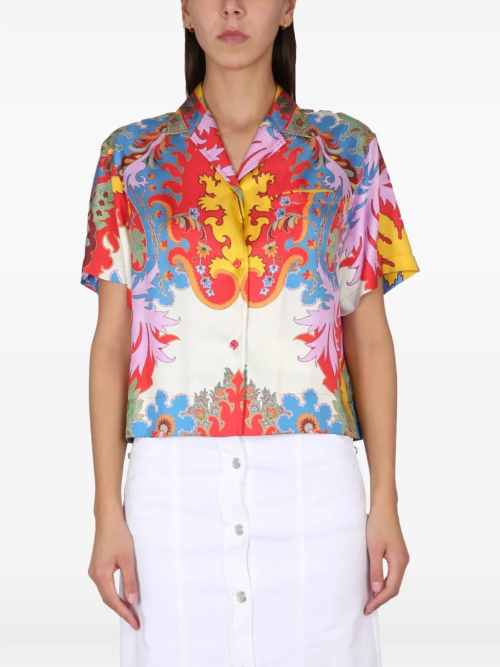 ETRO floral-print shirt - Bianco