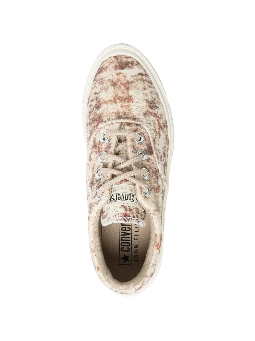 Converse x John Elliott Skid Grip sneakers met plateauzool en bloemenprint Beige