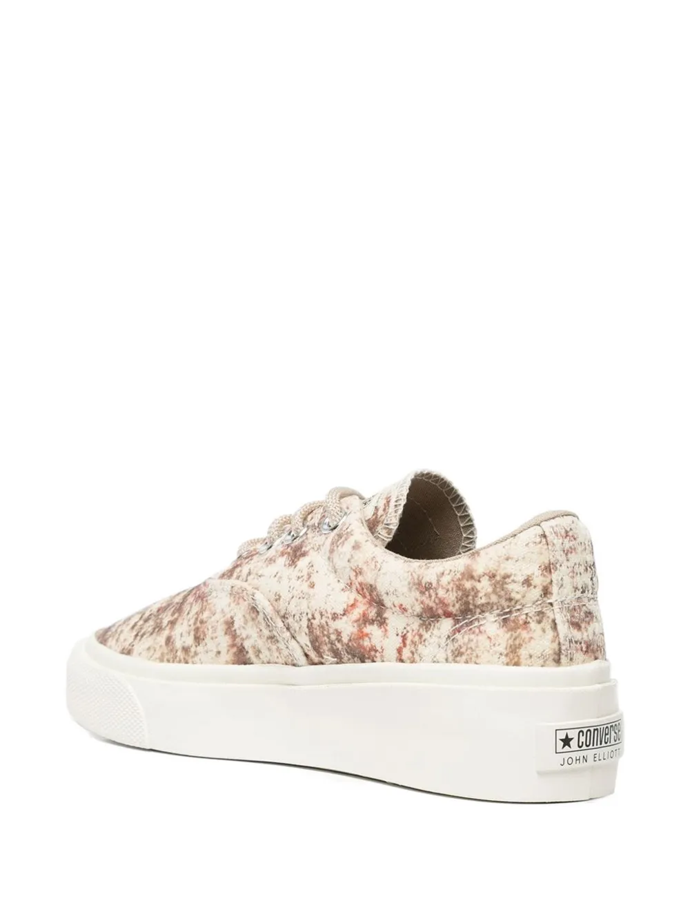 Converse x John Elliott Skid Grip sneakers met plateauzool en bloemenprint Beige