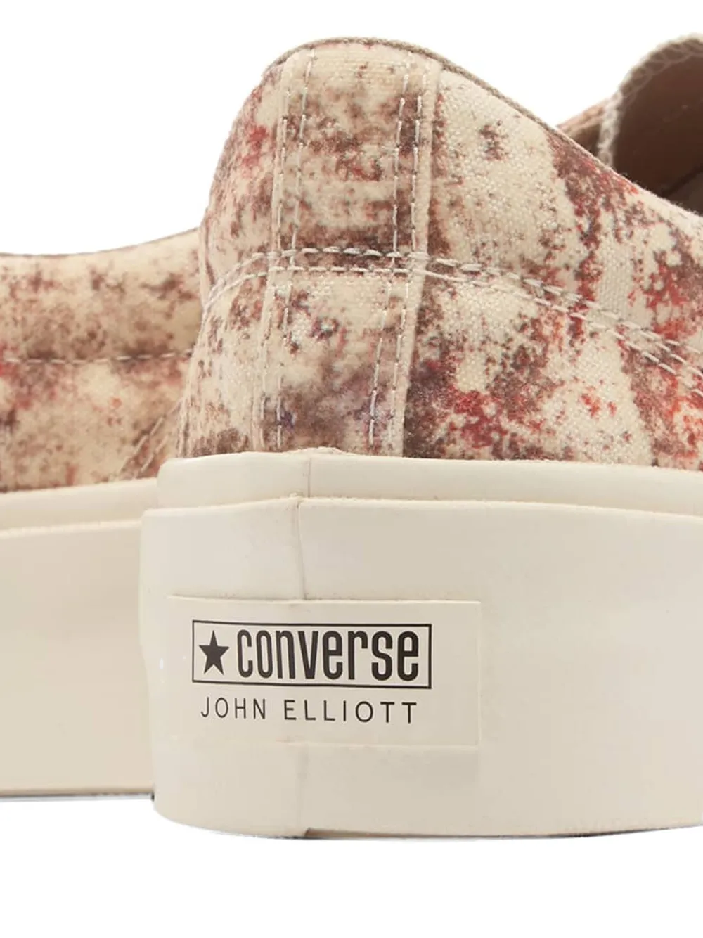 Converse x John Elliott Skid Grip sneakers met plateauzool en bloemenprint Beige