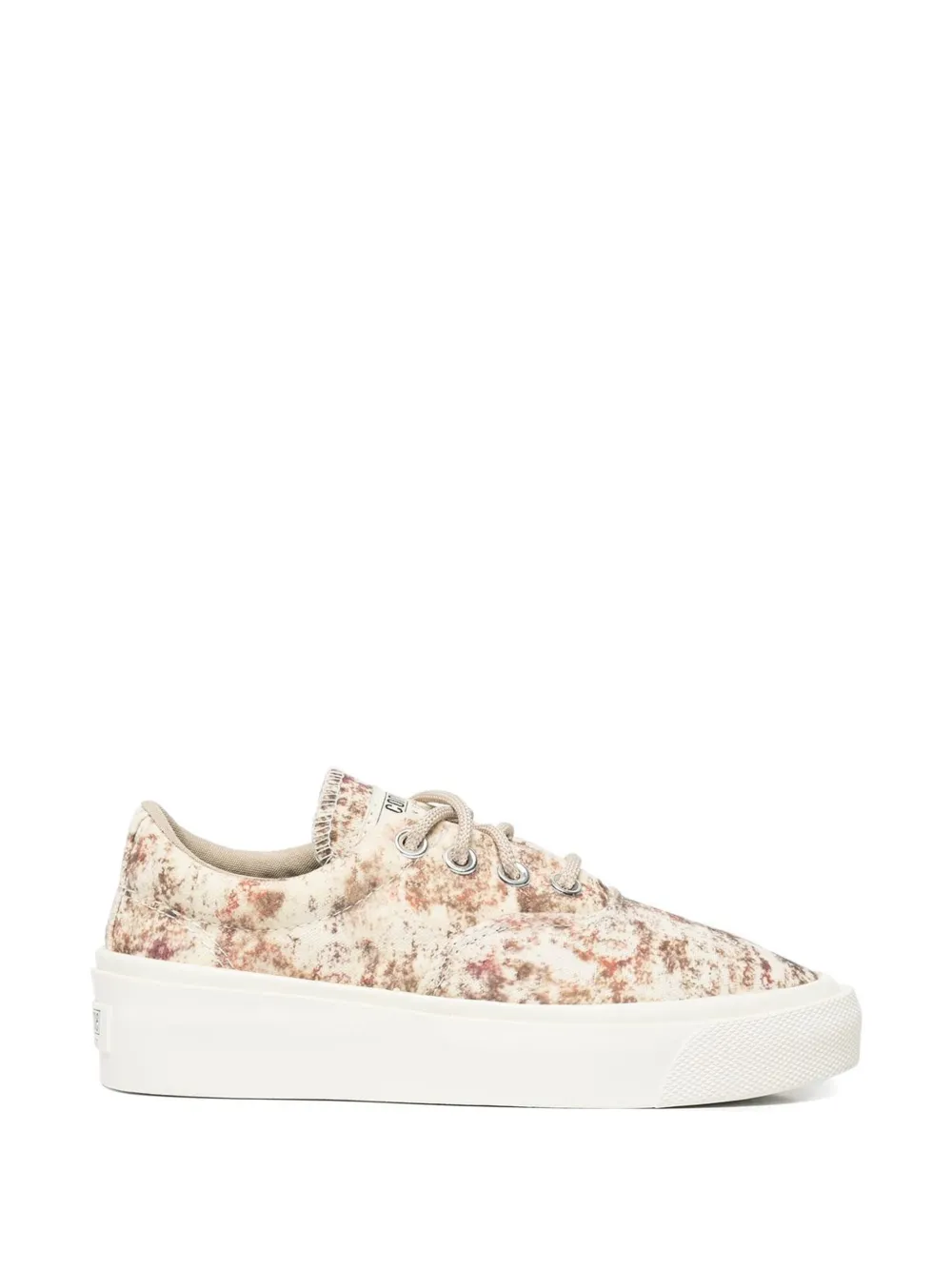 Converse x John Elliott Skid Grip floral-print platform sneakers - Toni neutri