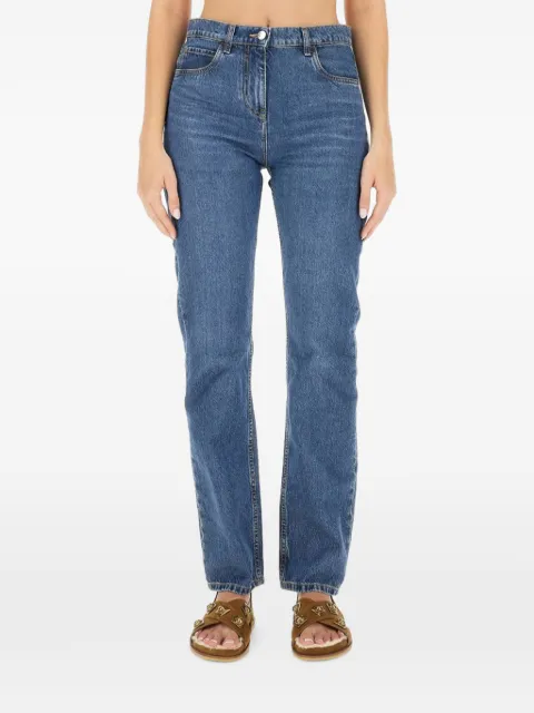 ETRO flower-embroidered jeans