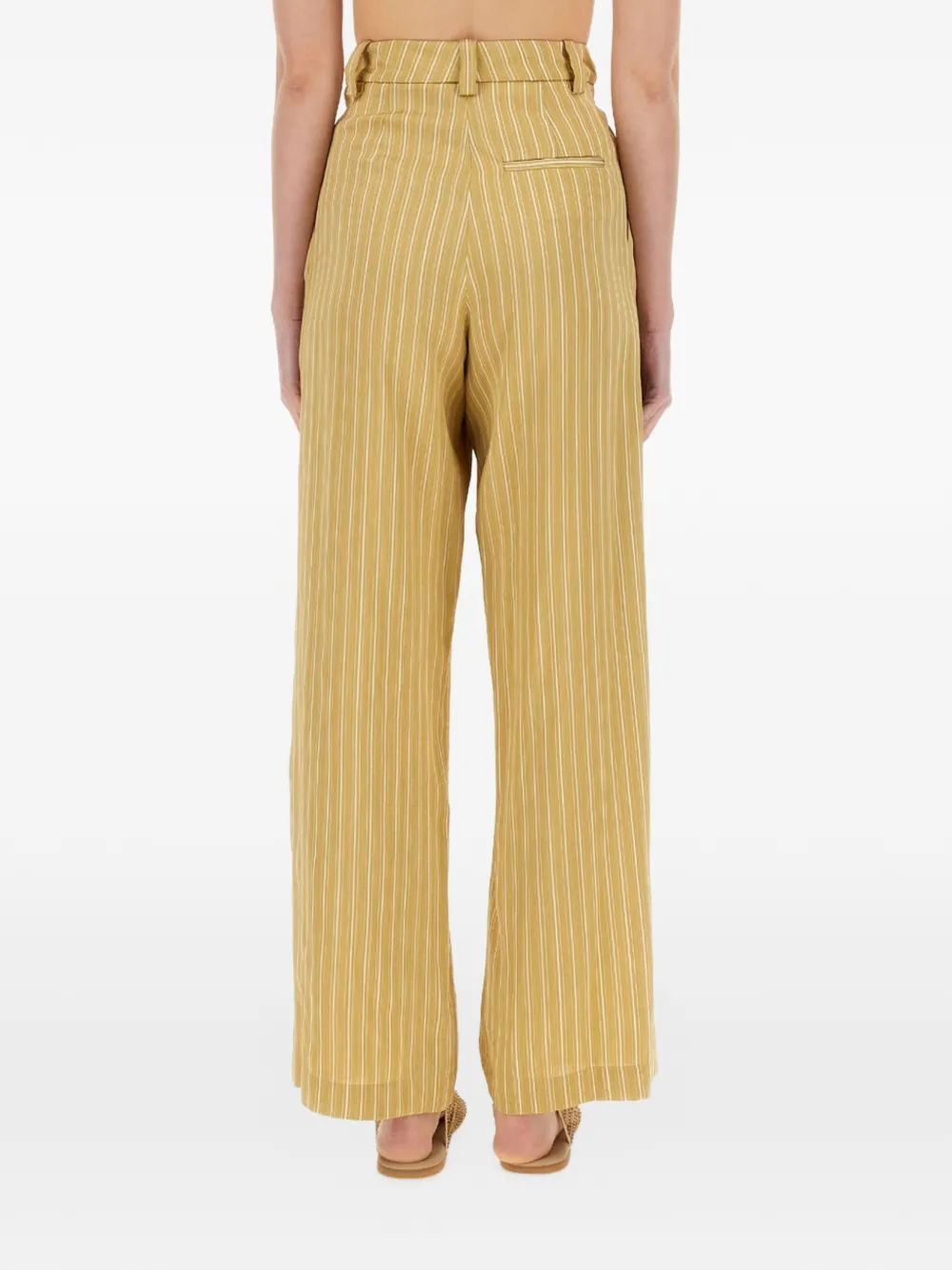 Alysi Gestreepte pantalon Geel