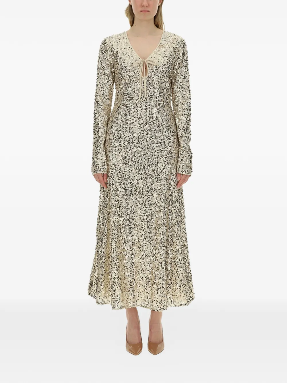 ROTATE BIRGER CHRISTENSEN sequined dress - Gold