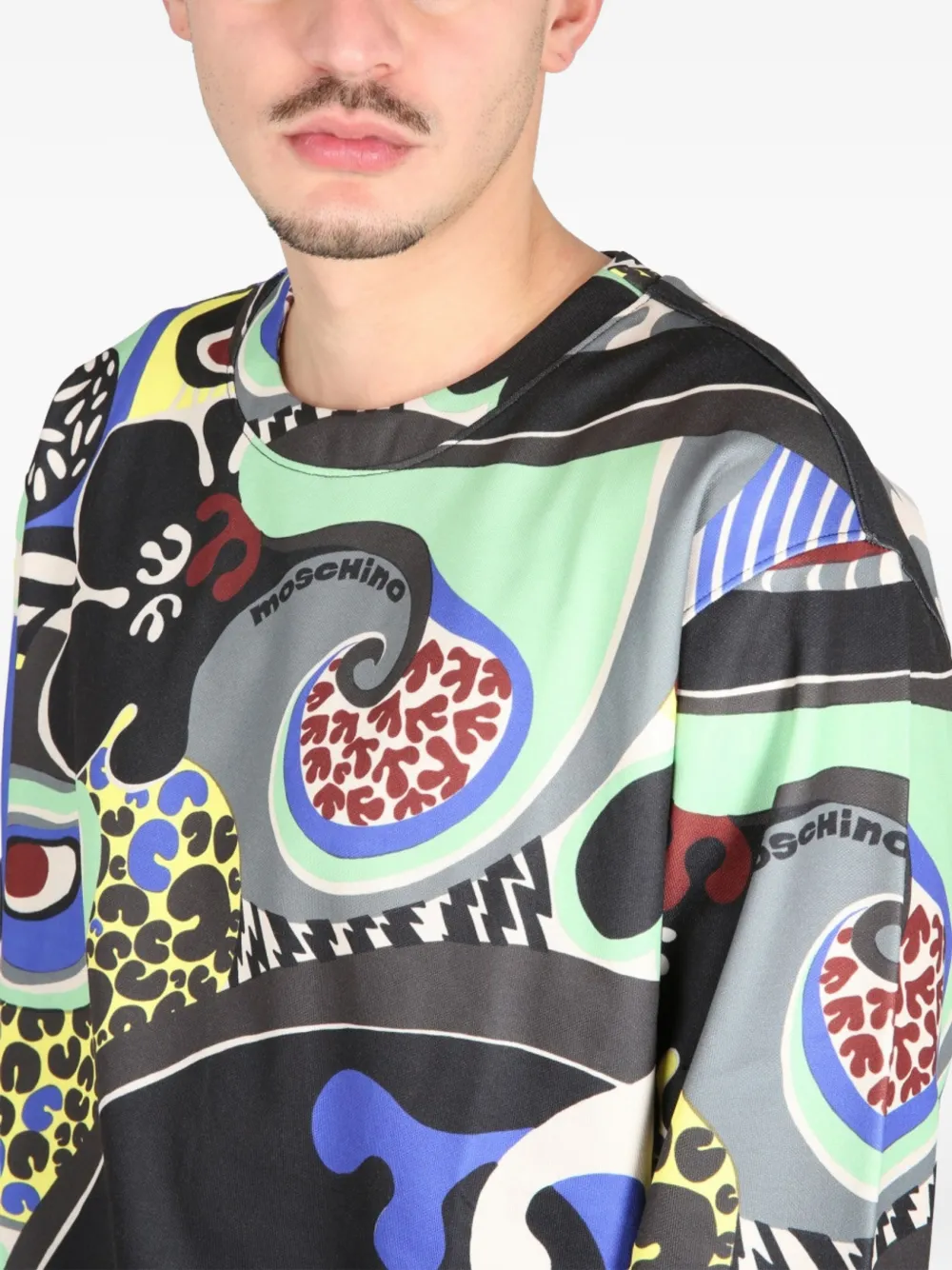 Moschino Sweater met print Zwart