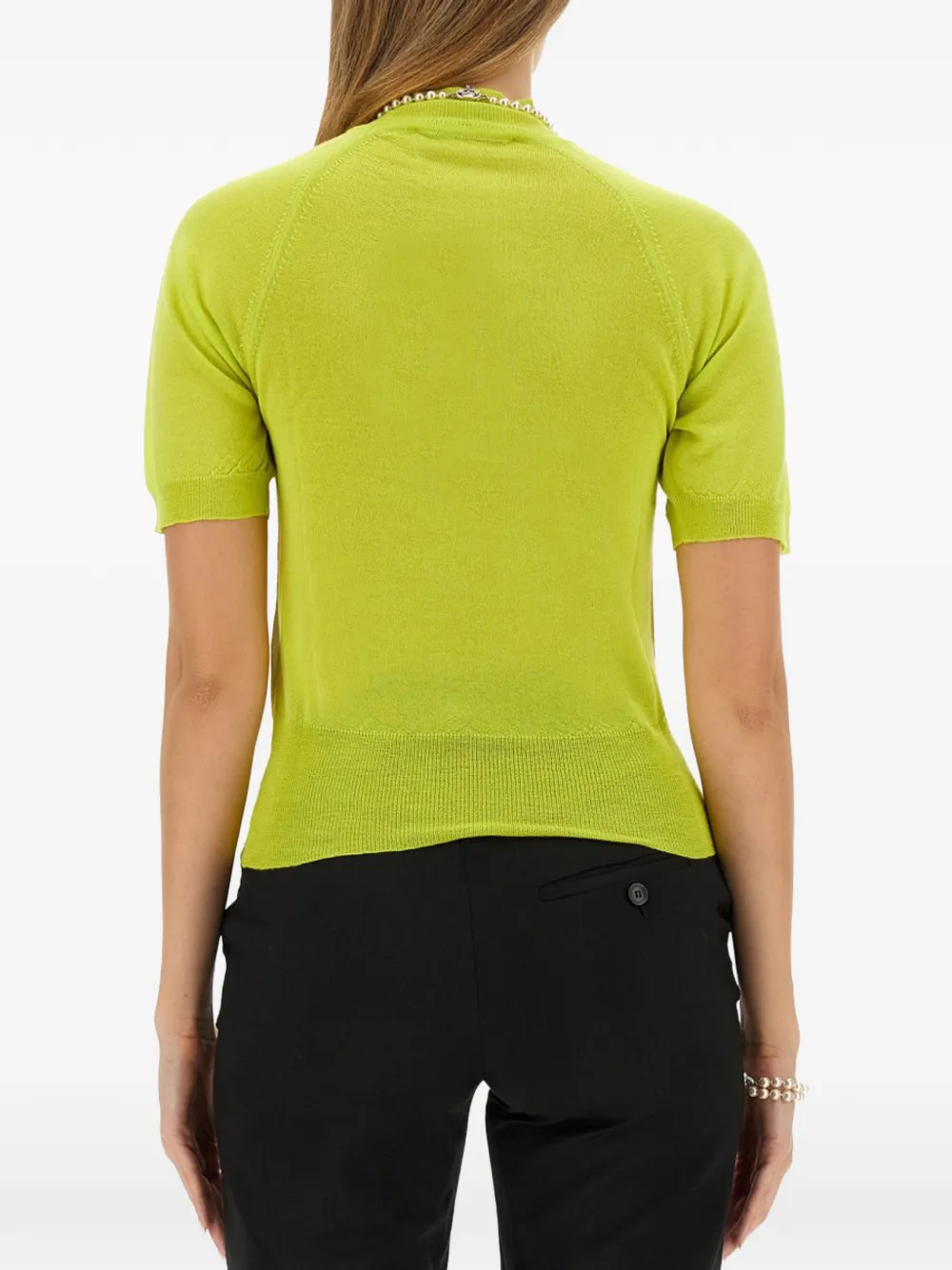 Vivienne Westwood Bea Embroidered-logo Sweater in Green, view 3