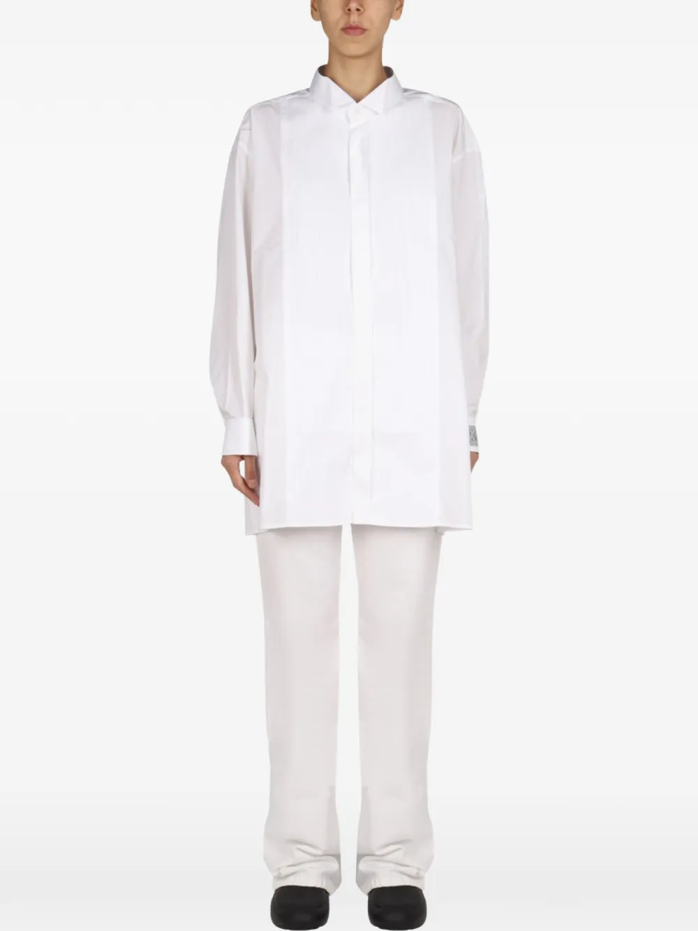 Raf Simons logo patch shirt - White