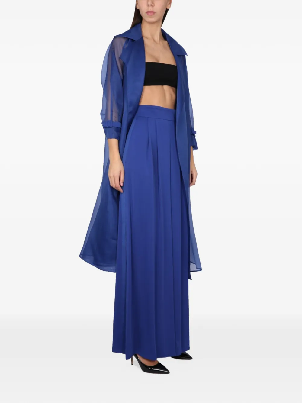  Max Mara Top Translúcido - Azul 