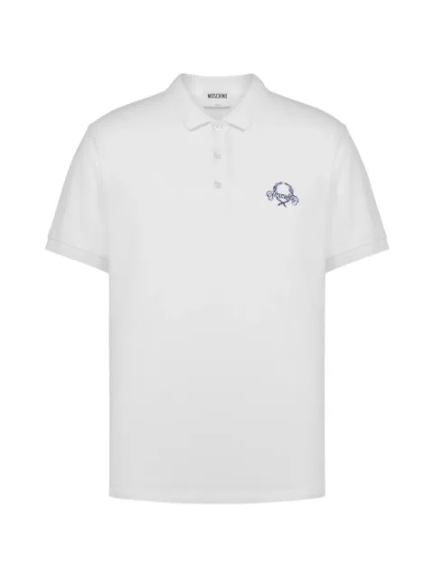 Moschino logo-embroidered polo shirt