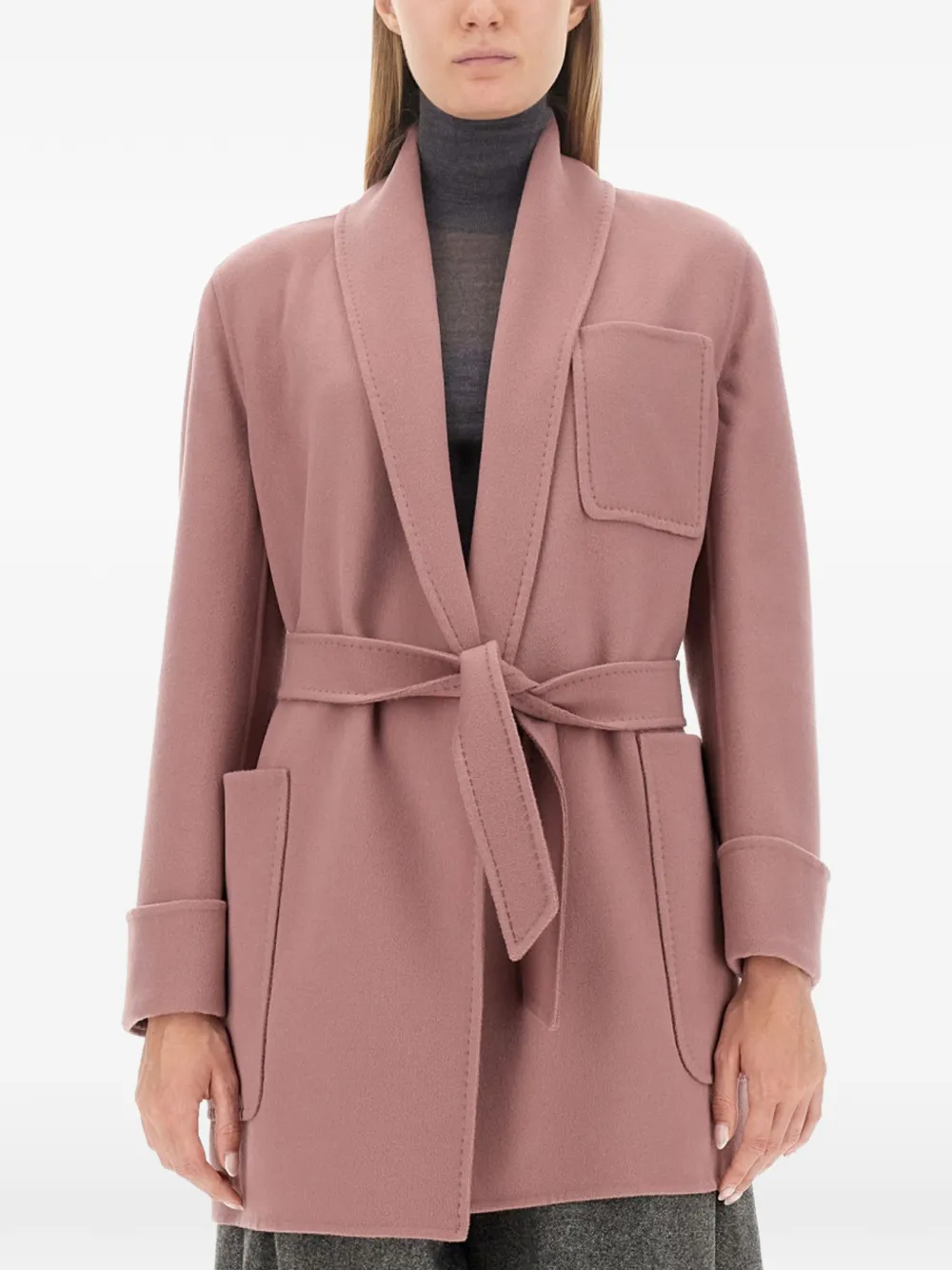 Max Mara single-breasted belted coat - Pink