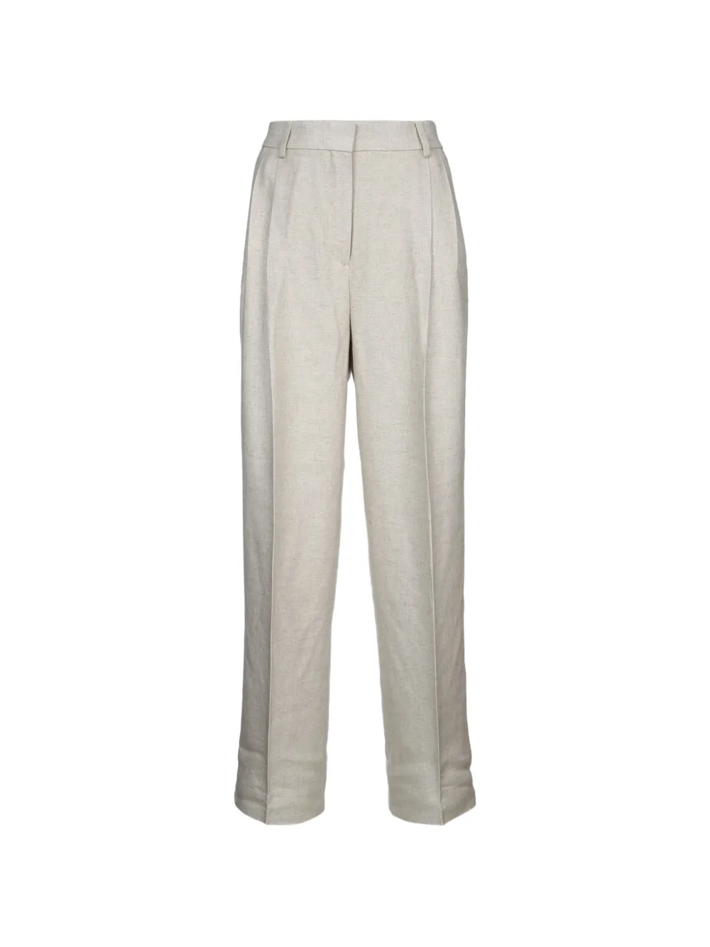 TOTEME double-pleat belt-loop trousers - Toni neutri