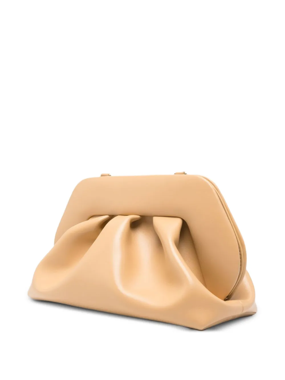 Themoirè Bios medium gesmockte clutch Beige