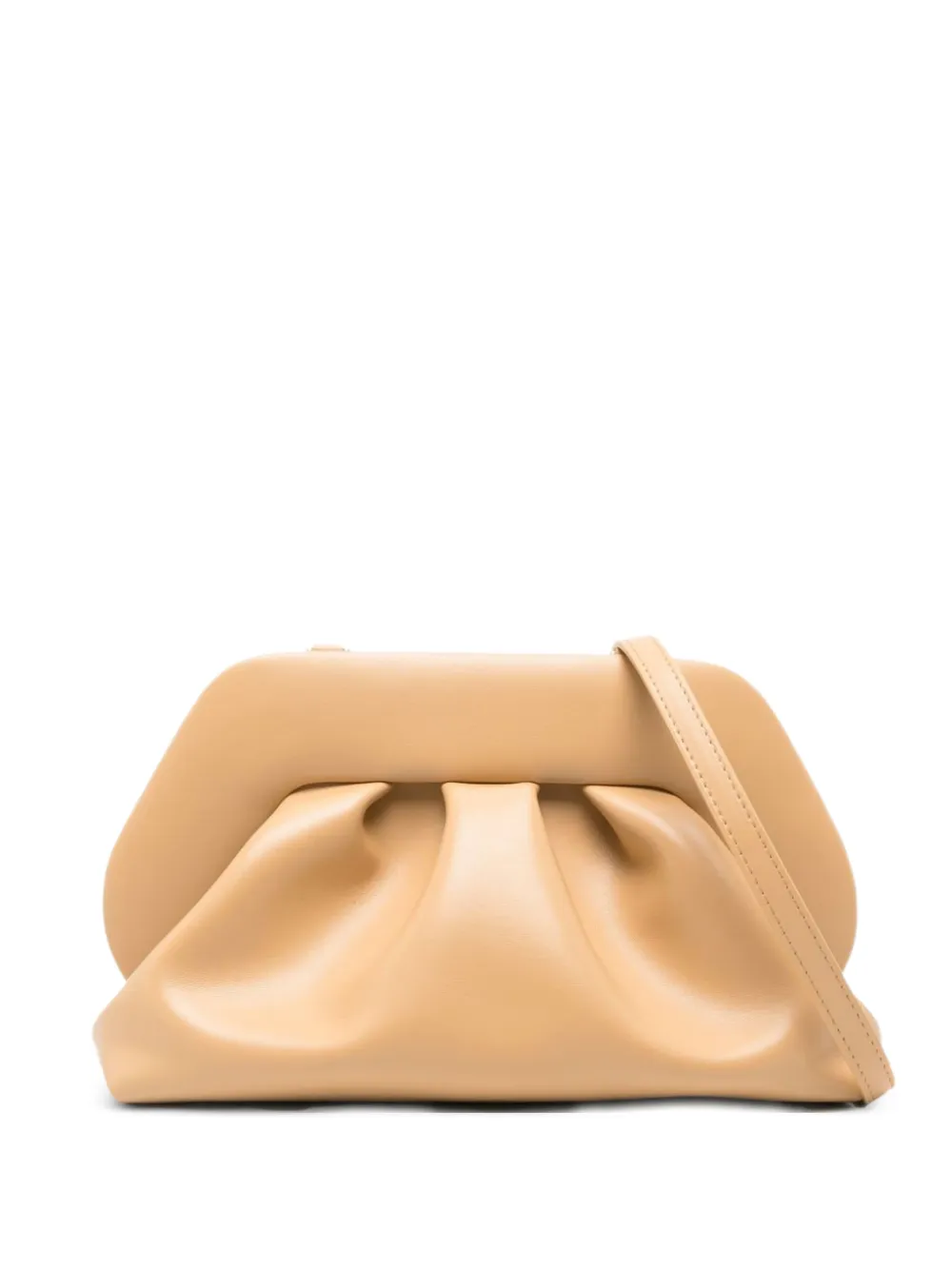 Themoirè medium Bios gathered clutch bag - Toni neutri