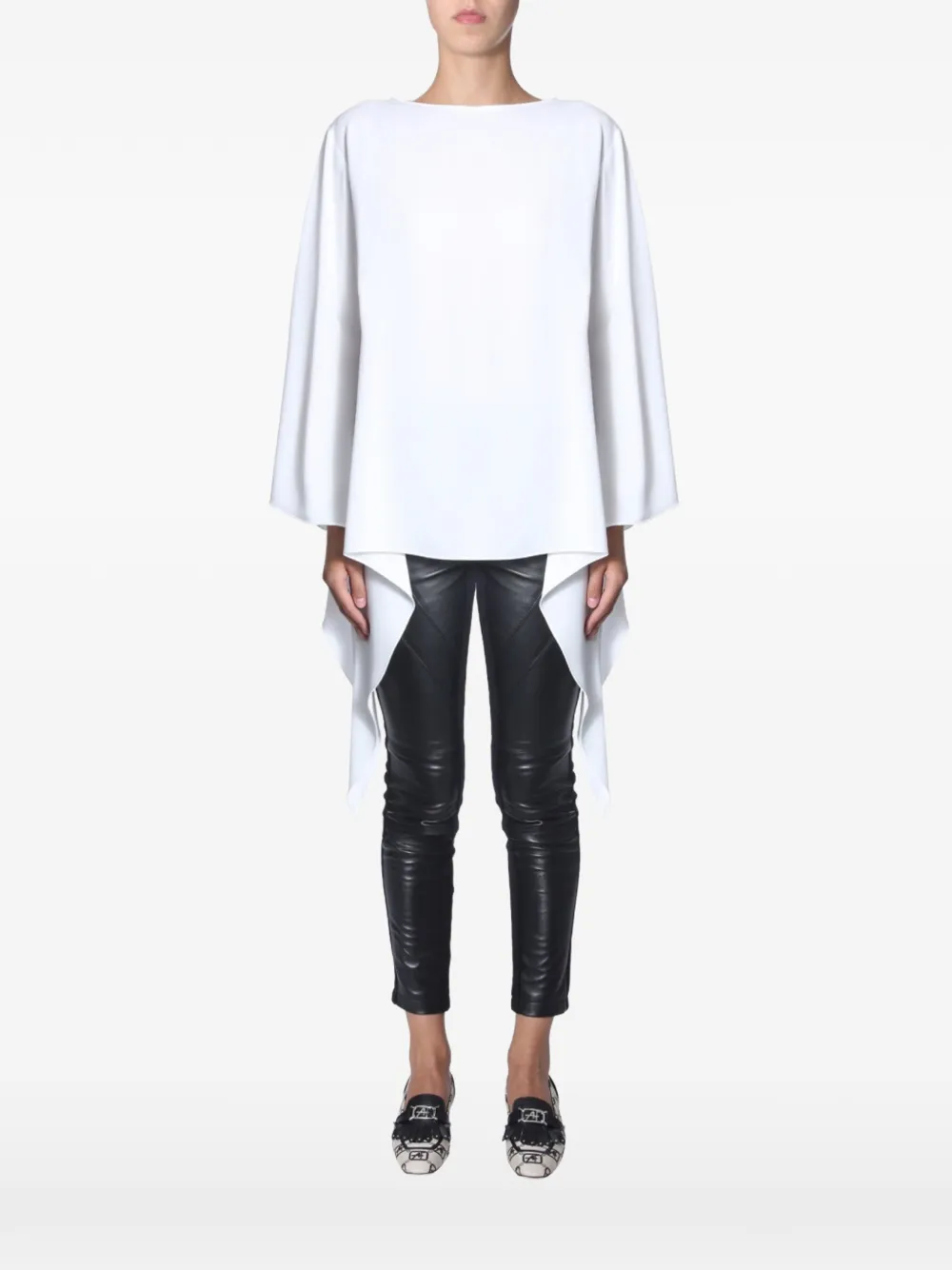 Alberta Ferretti asymmetric-hem blouse - Bianco