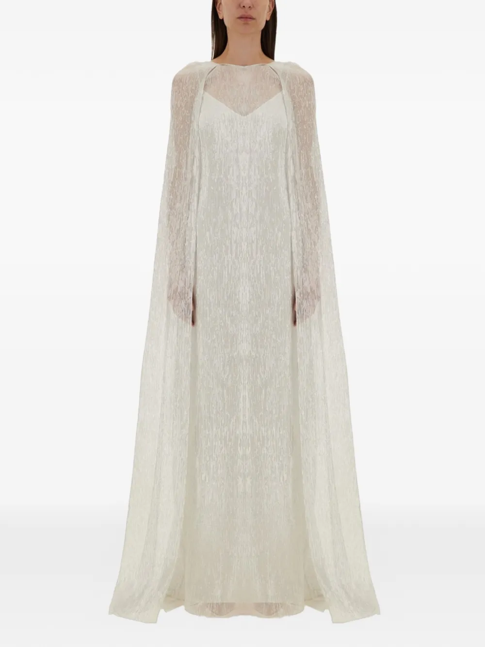 Max Mara cape bridal dress - White