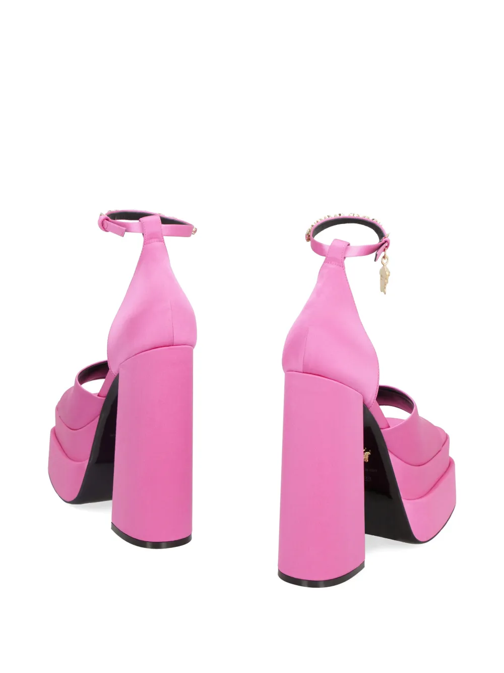 Versace Medusa Aevitas satijnen sandalen Roze