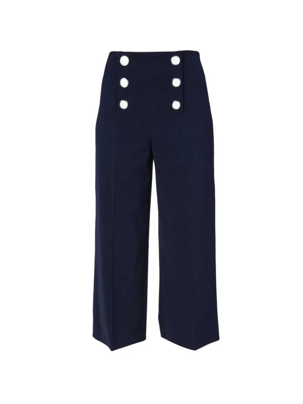 Boutique Moschino button wide leg trousers - Blu