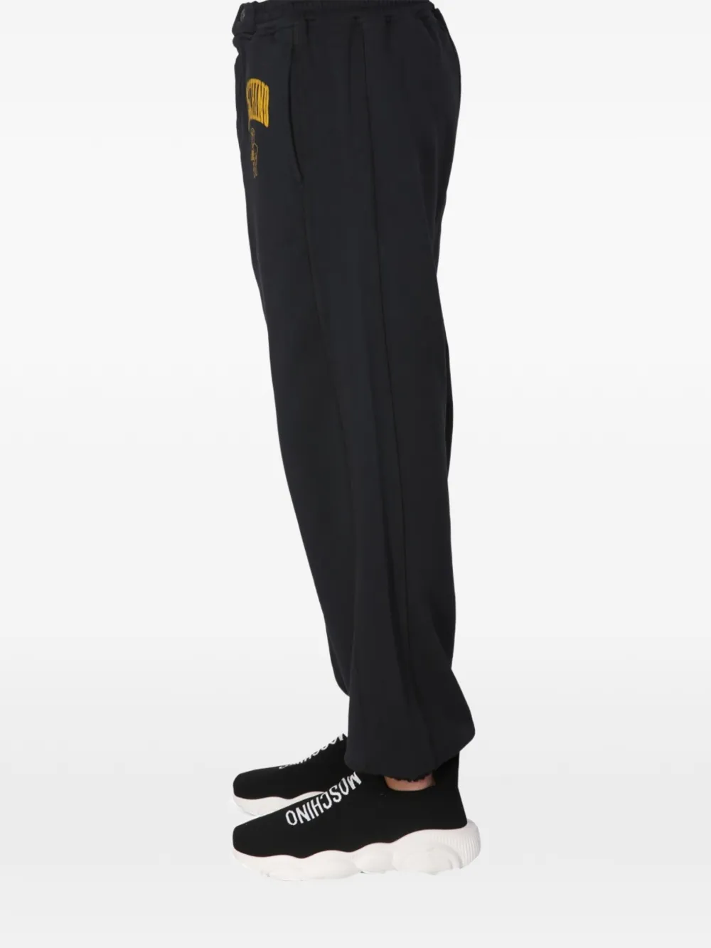 Moschino logo-print cotton track pants - Nero