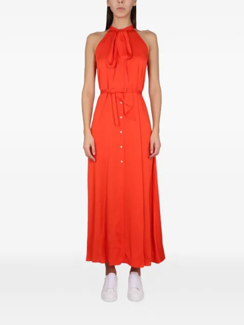 ASPESI sleeveless belted midi dress