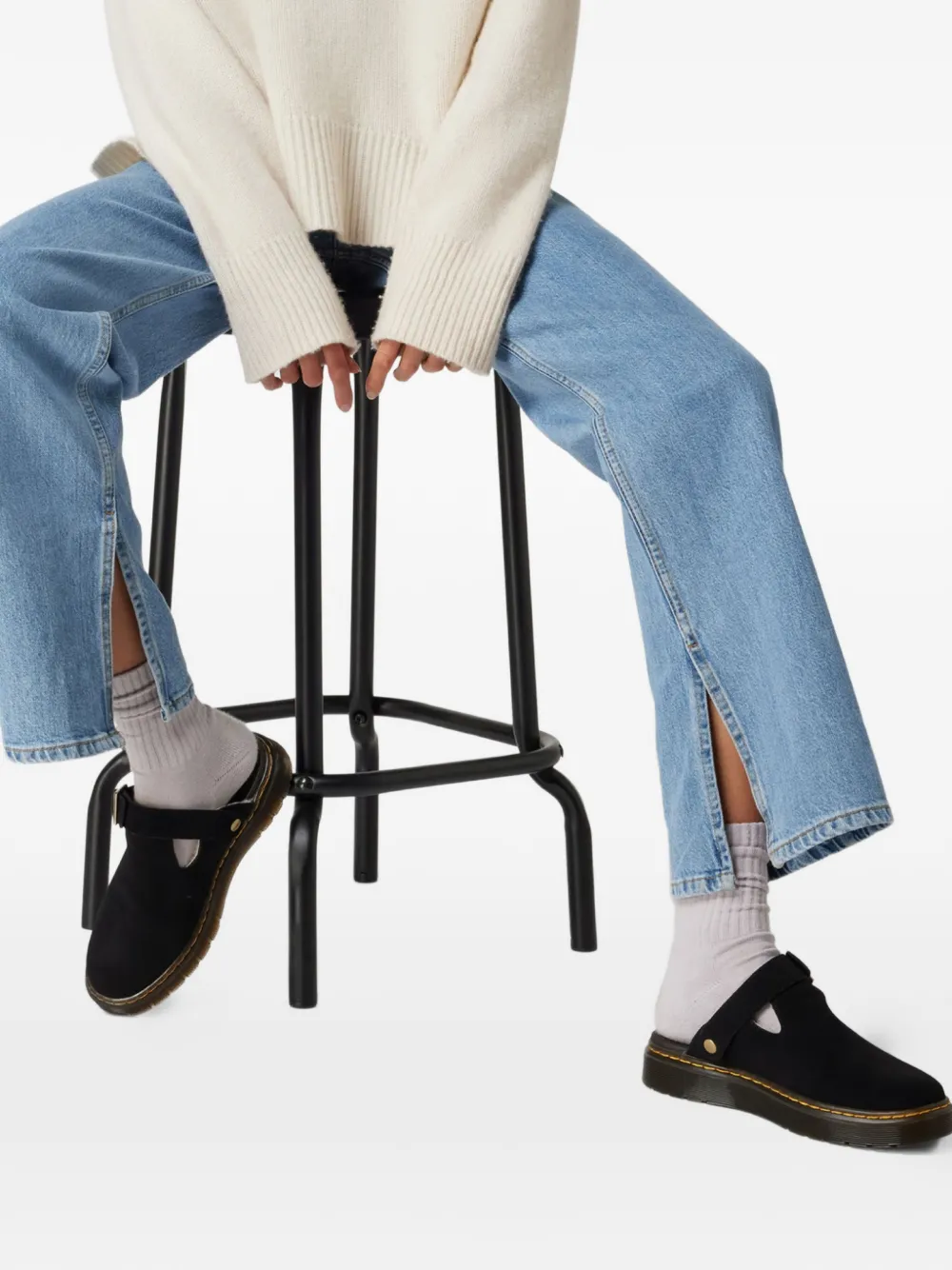 Dr Martens Muiltjes met gespbandje Zwart