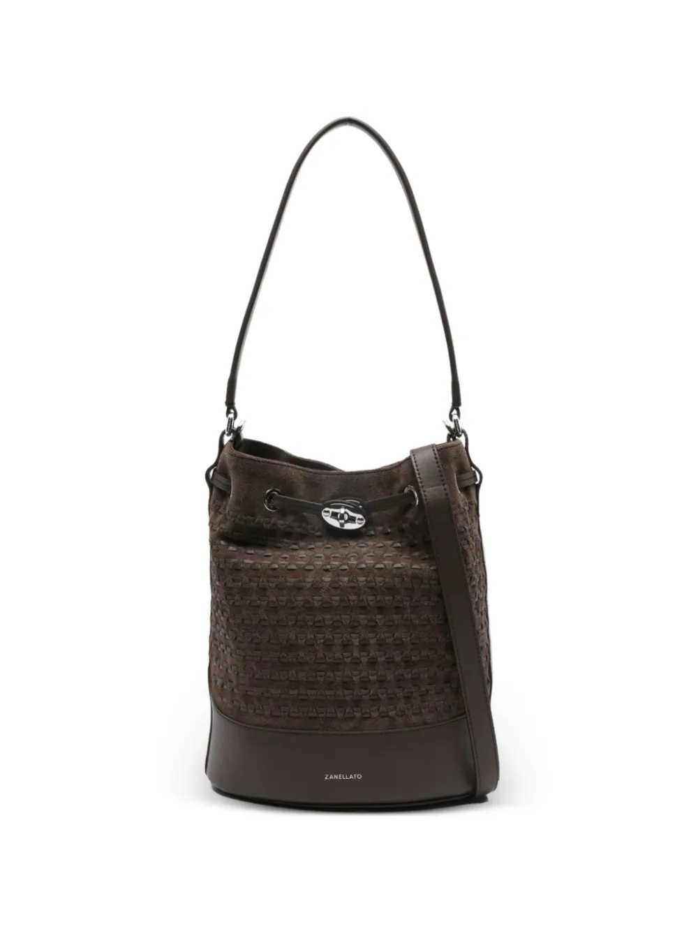 Zanellato small Monda leather bucket bag - Marrone