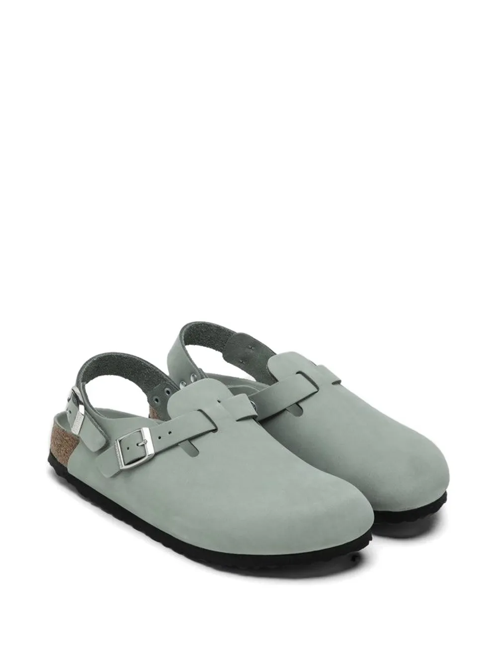 Birkenstock Tokyo suède klompen Groen