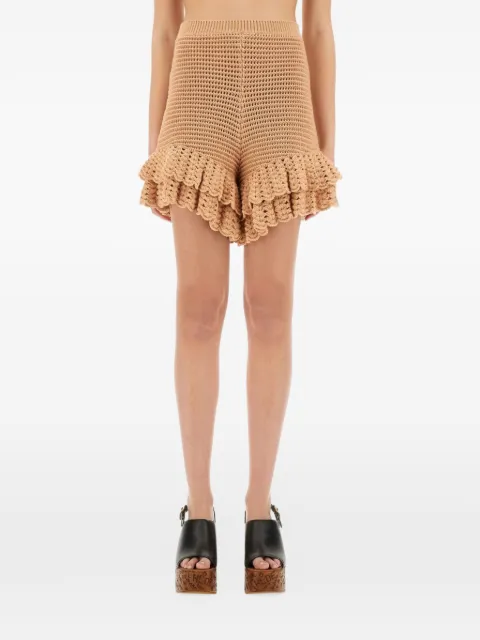 Chloé Gehäkelte Shorts mit Volants