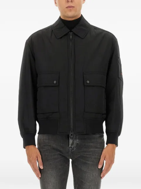 BOSS flap-pocket collared jacket