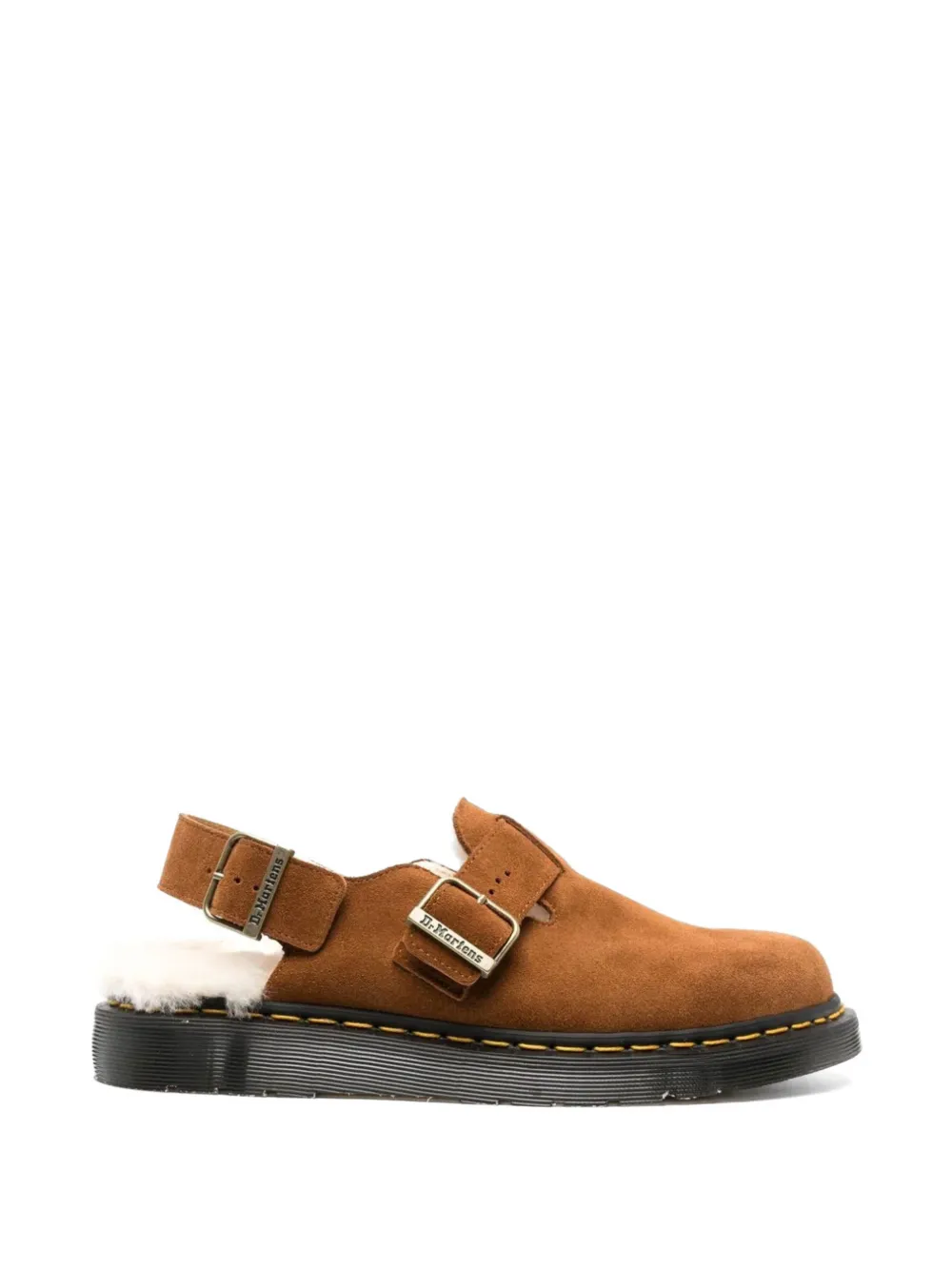 Dr Martens Muiltjes met lammy gesp Bruin