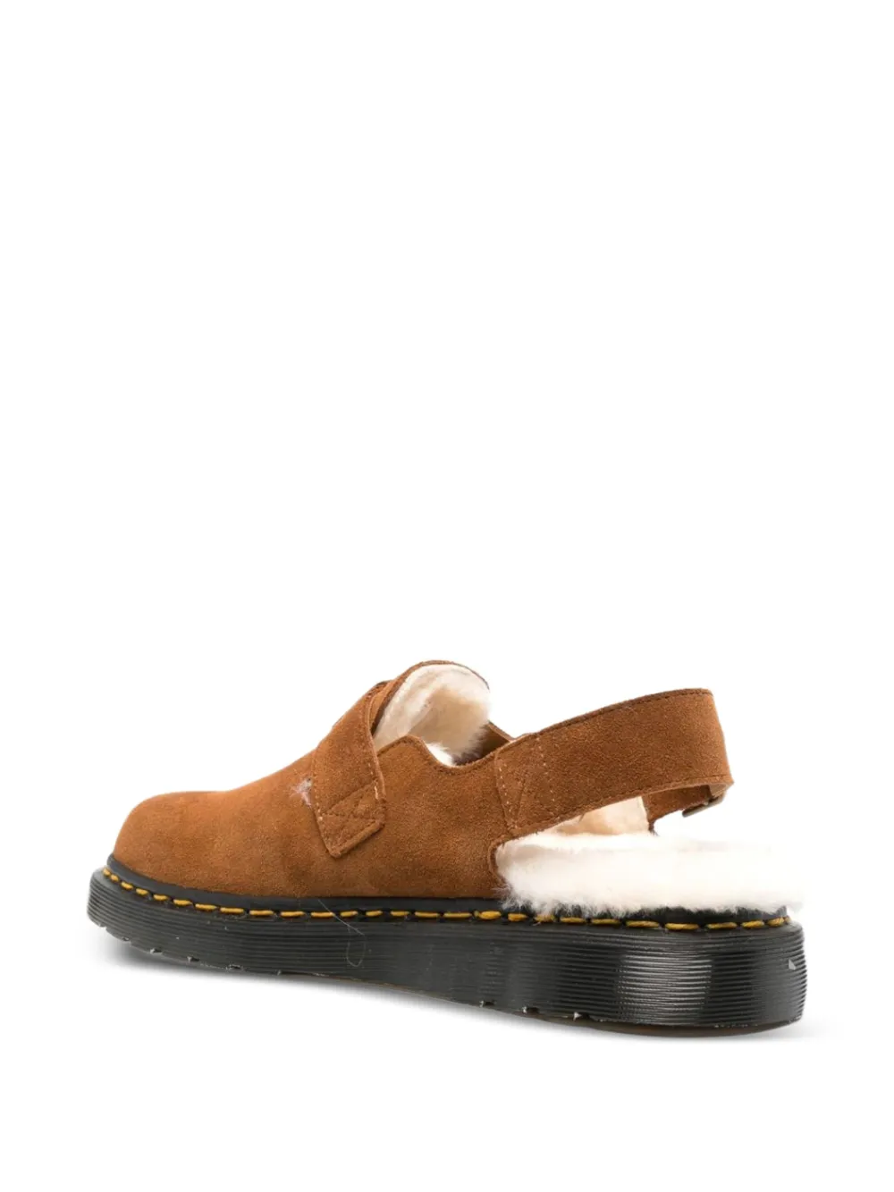 Dr Martens Muiltjes met lammy gesp Bruin