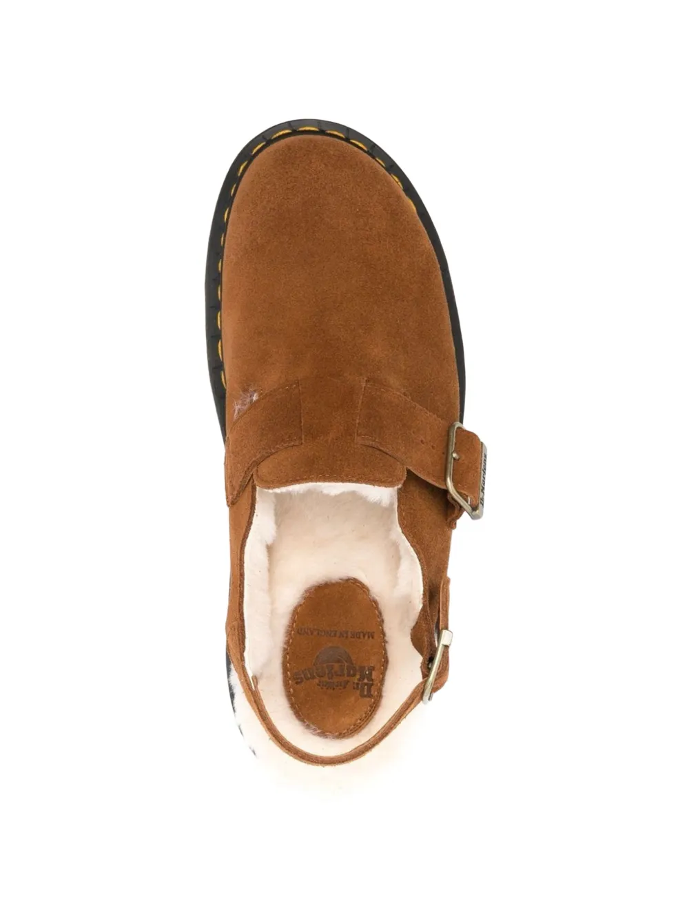 Dr Martens Muiltjes met lammy gesp Bruin