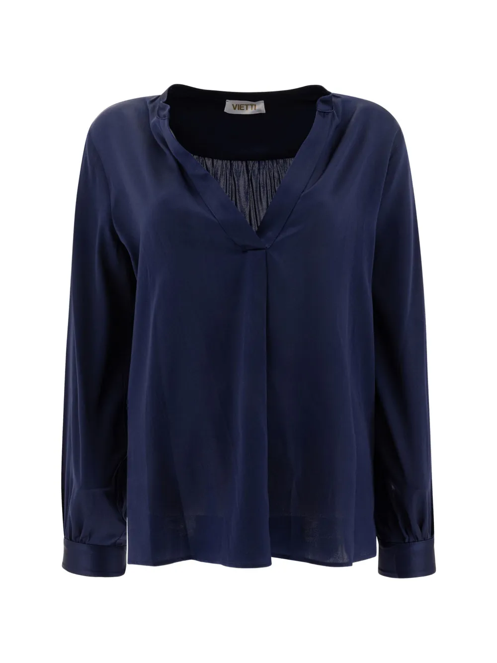 Fit V-neck blouse - Blu
