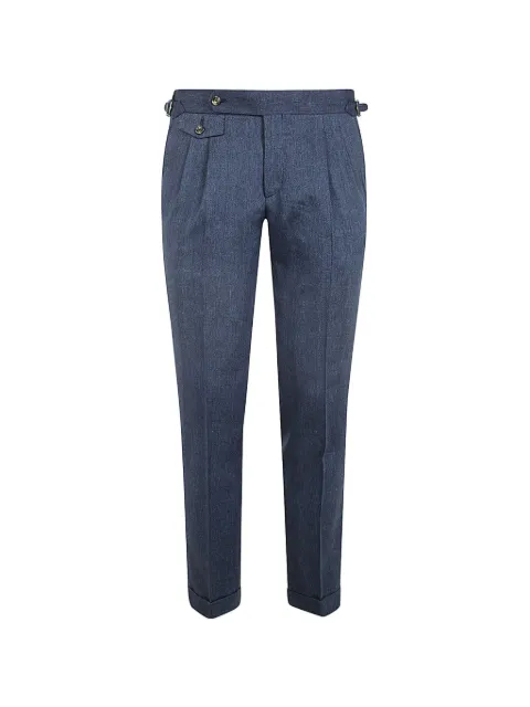 Barba pleated tailored trousers