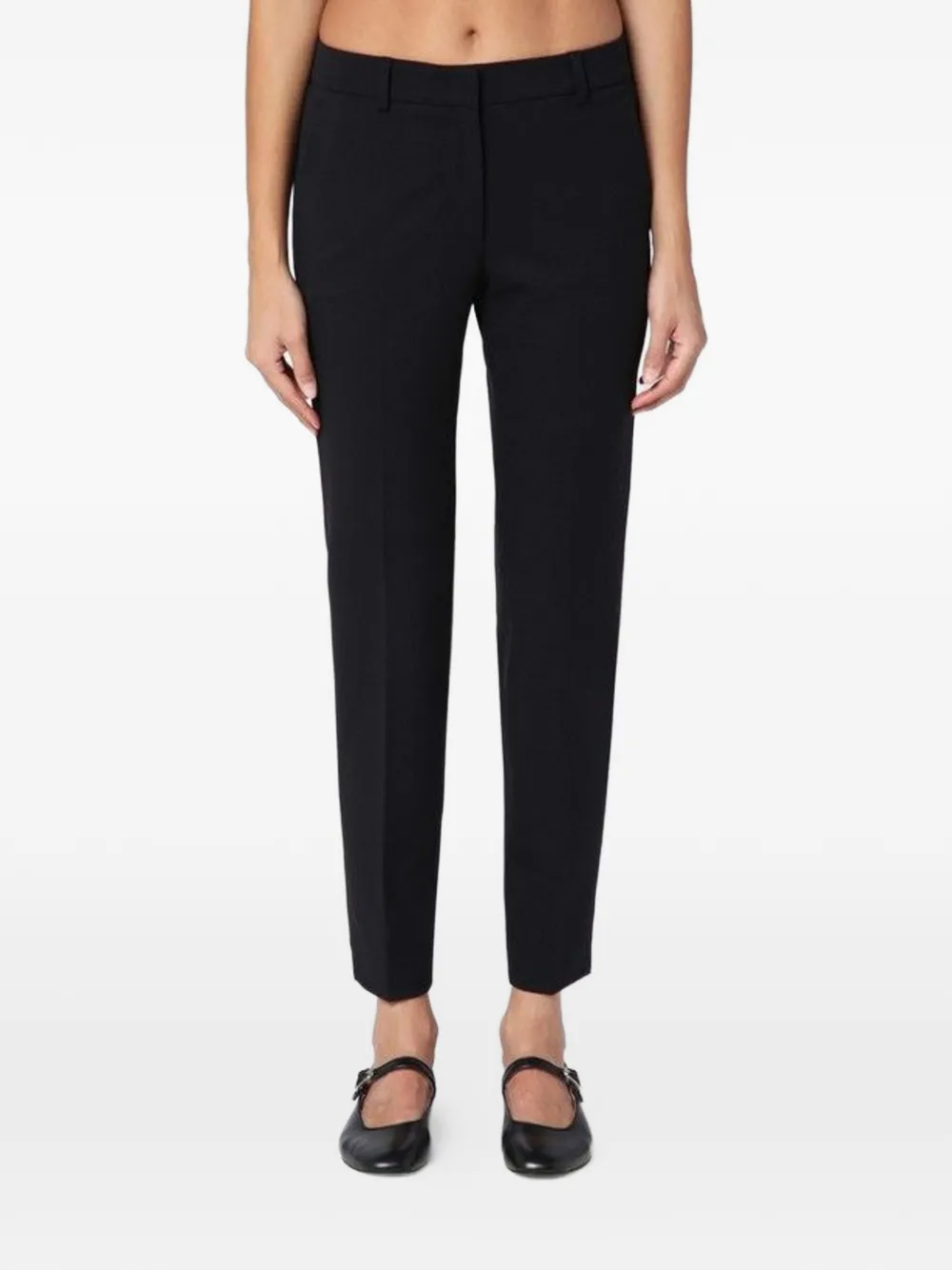 QUELLEDUE cropped slim-fit trousers - Nero