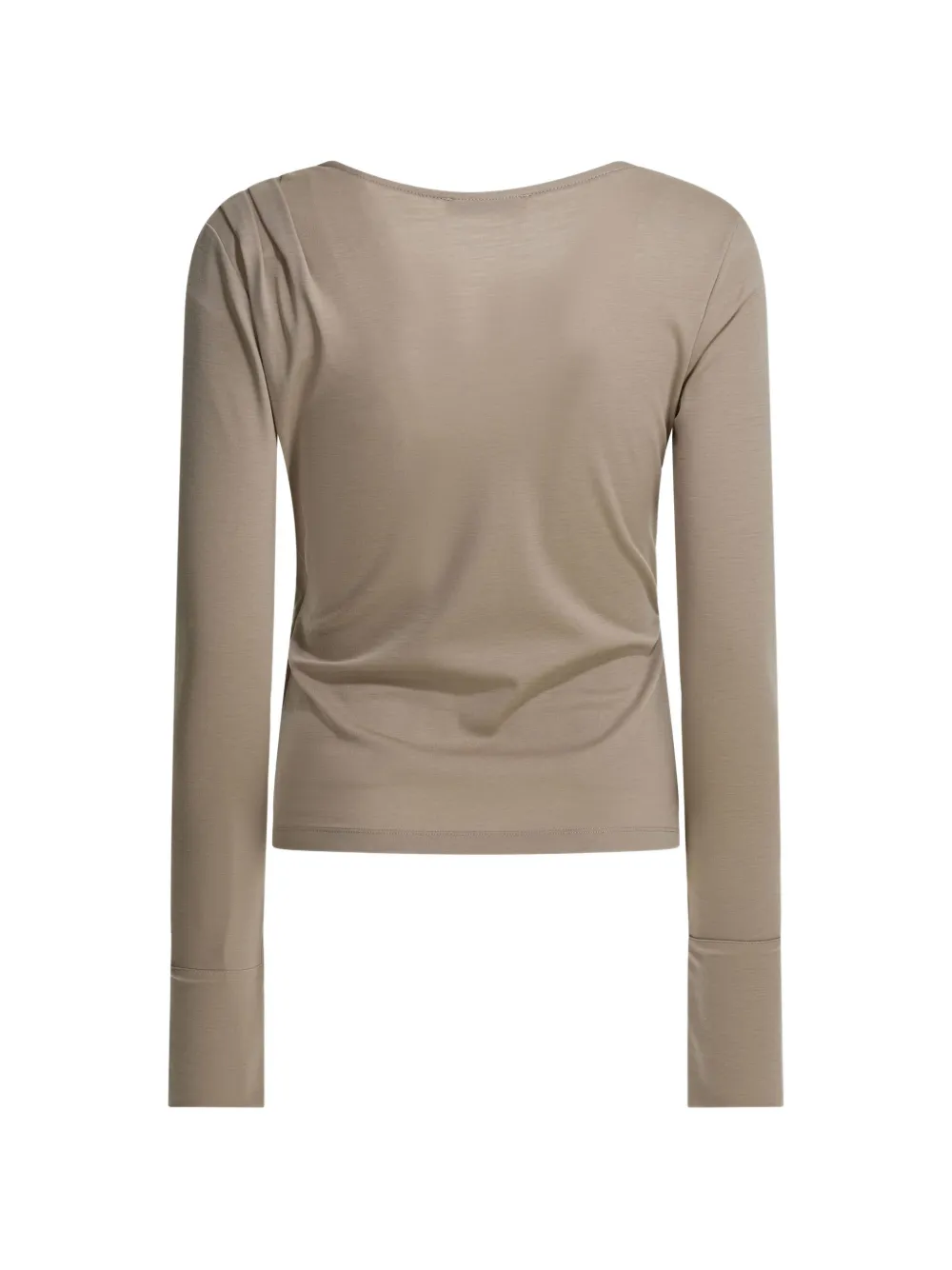 Max Mara Gewikkelde trui met V-hals Beige