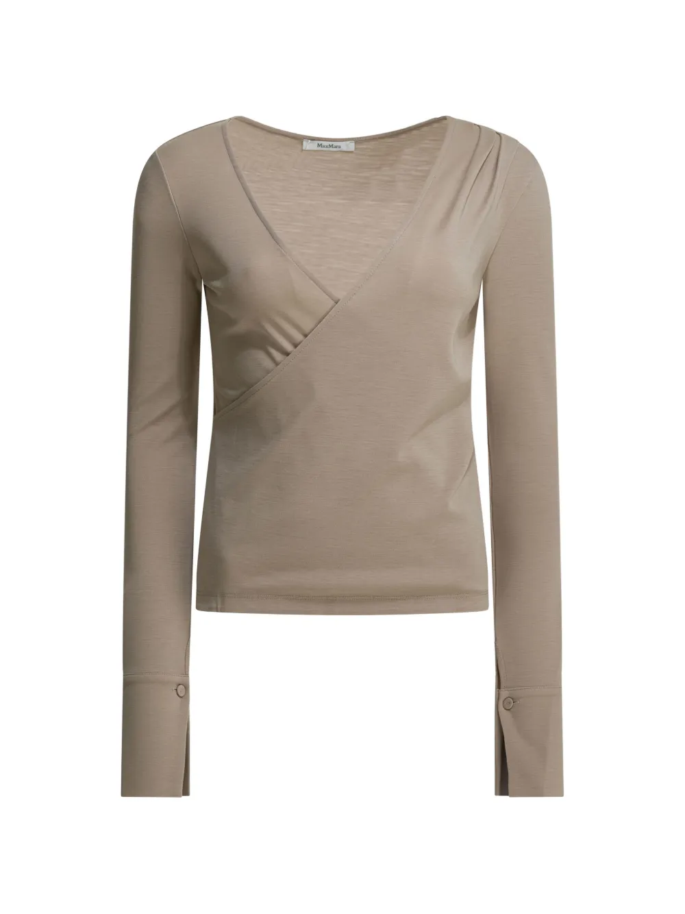 Max Mara V-neck wrap sweater - Toni neutri
