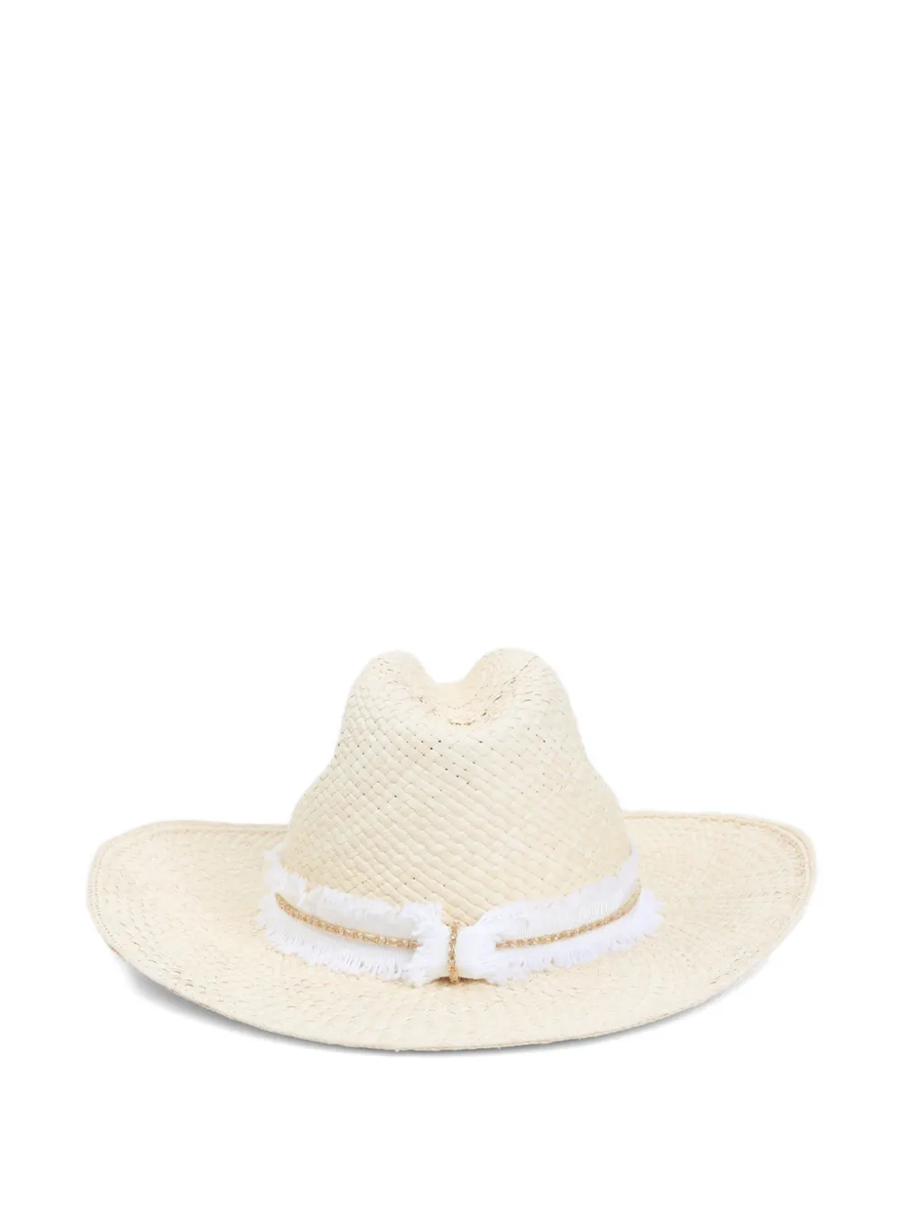 Maison Michel Austin hoed verfraaid met stras Beige