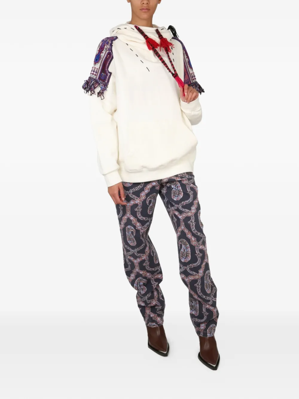 ETRO Broek met paisley-print Blauw