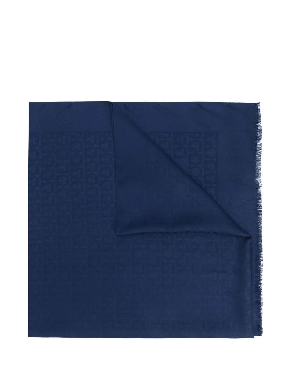 Ferragamo fringed scarf - Blu