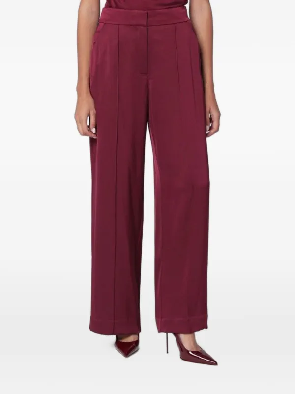 Simkhai Kyra Satin Trousers in Red