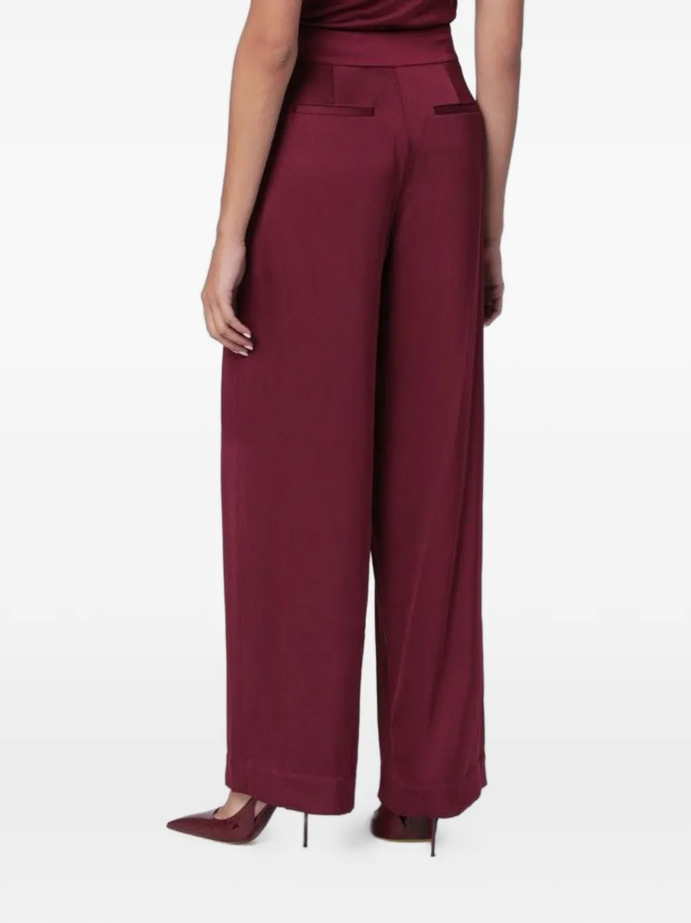 SIMKHAI Kyra satijnen broek Rood